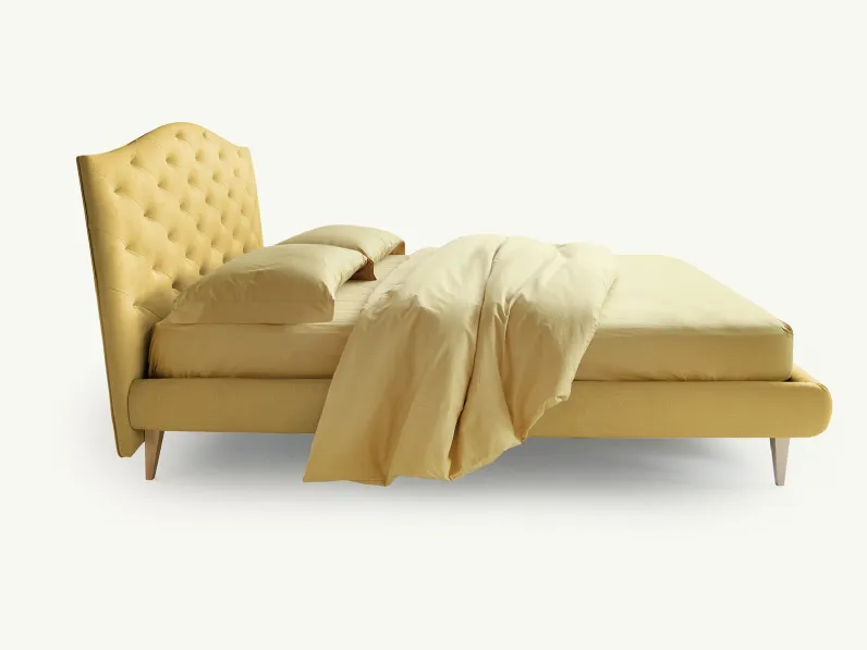 Letto matrimoniale moderno Lyle capitonnè Noctis a prezzo scontato