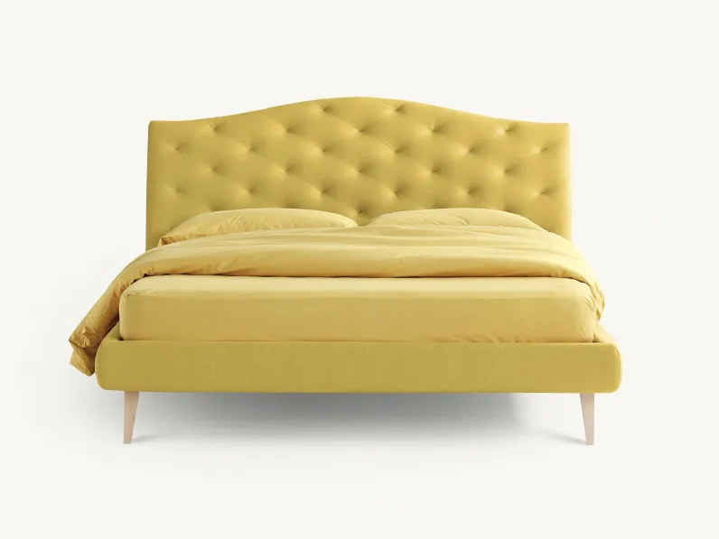 Letto matrimoniale moderno Lyle capitonnè Noctis a prezzo scontato