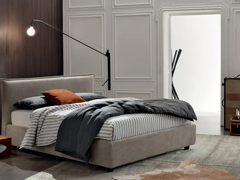 Letto matrimoniale moderno Pascal con contenitore V&nice a prezzo ribassato