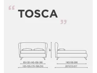 Letto matrimoniale moderno Tosca Altrenotti a prezzo scontato