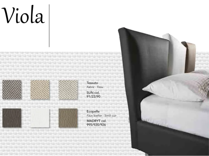 Letto matrimoniale moderno Viola Stilfar scontato 18%