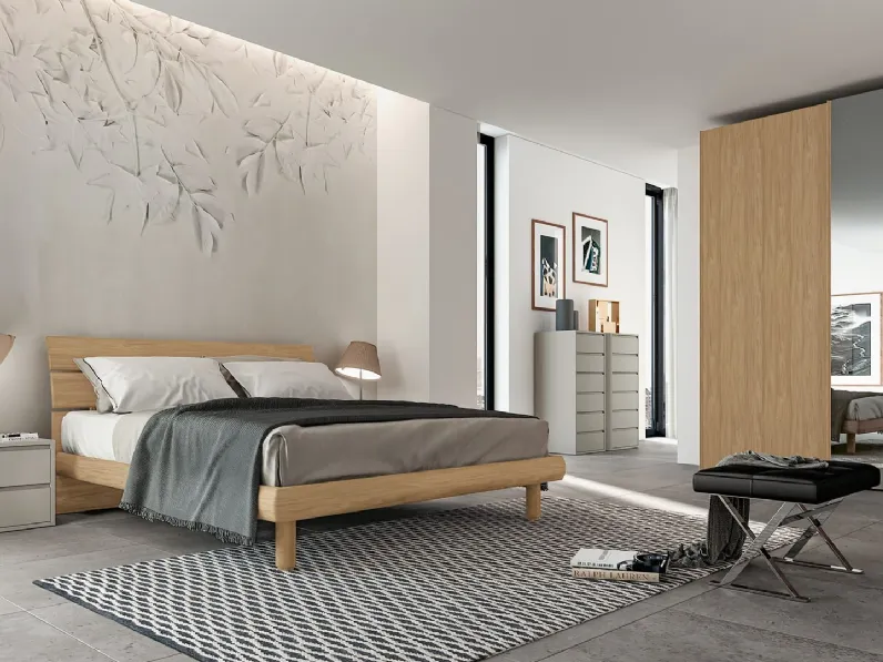 Letto moderno con gambe Teorema Santalucia a prezzo scontato