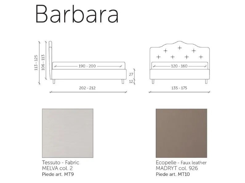 Scopri il prezzo riservato del letto Barbara nell'immagine 