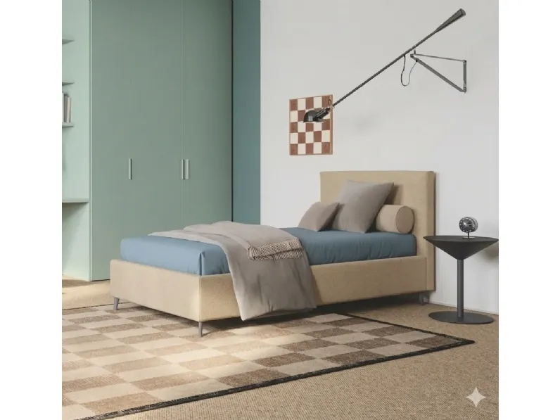 Letto moderno con contenitore Max Twils a prezzo scontato