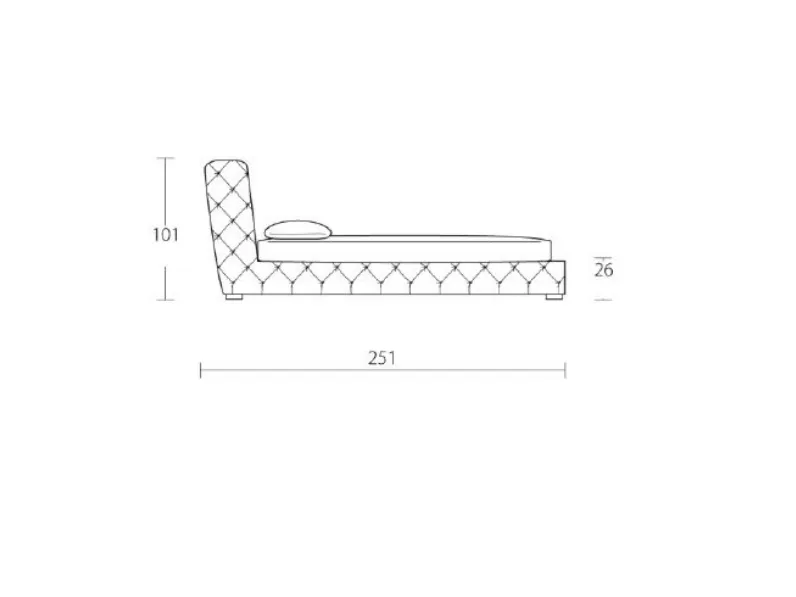 Letto Maxi 200 x 200 luxury bed  Md work a PREZZI OUTLET