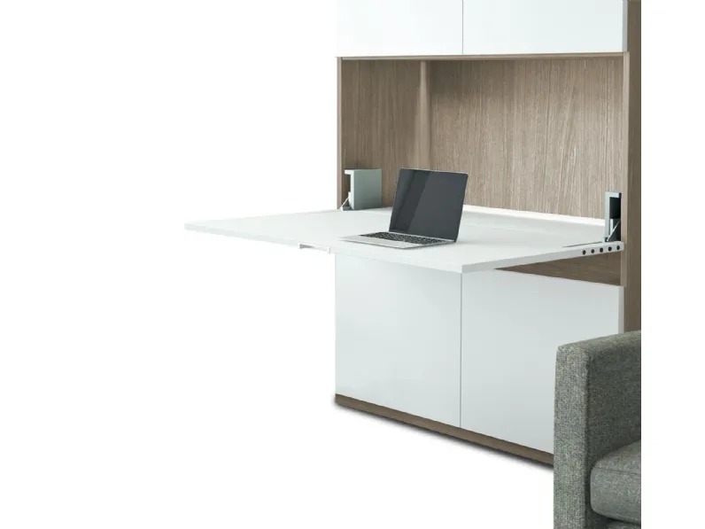 Letto moderno a scomparsa Composizione letto/divano/scrivania Artigianale a prezzo ribassato