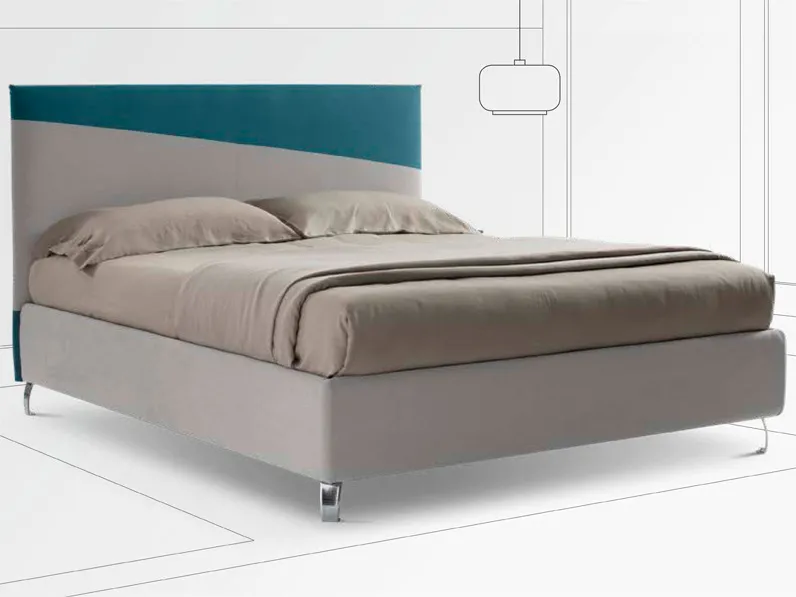 Letto moderno Brenda tessuto Stilfar con un ribasso esclusivo