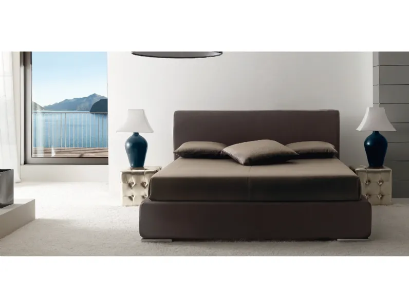 Letto moderno con contenitore Avorio Youdecor a prezzo ribassato