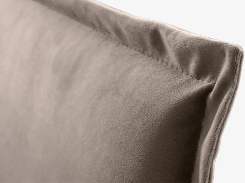 Letto moderno con contenitore Beatrice tessuto Stilfar a prezzo ribassato