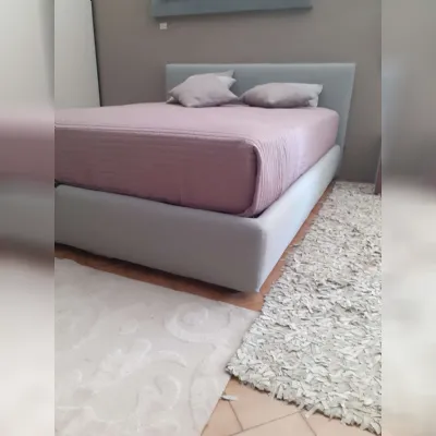 Letto imbottito con contenitore Gaia plane Bolzan a prezzo ribassato
