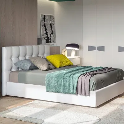 Letto moderno con contenitore Letto matrim. mod.ego di giessegi con box-contenitore scontato del 50% Giessegi a prezzo scontato