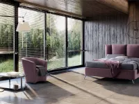 Letto imbottito modello Letto matrimoniale co con contenitore di Artigianale scontato 40%
