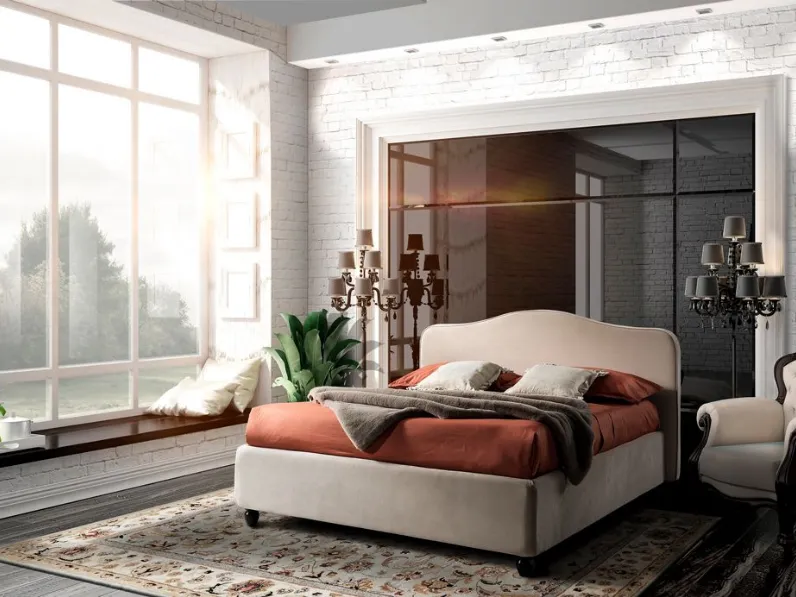 Letto imbottito modello Letto matrimoniale mod.lipari con box-contenitore in promo-sconto del 50% di Collezione esclusiva scontato 46%