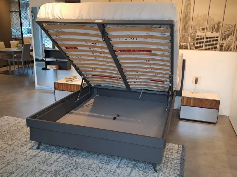 Letto Nikky con contenitore e rete 160x200 di Tomasella scontato del 30%