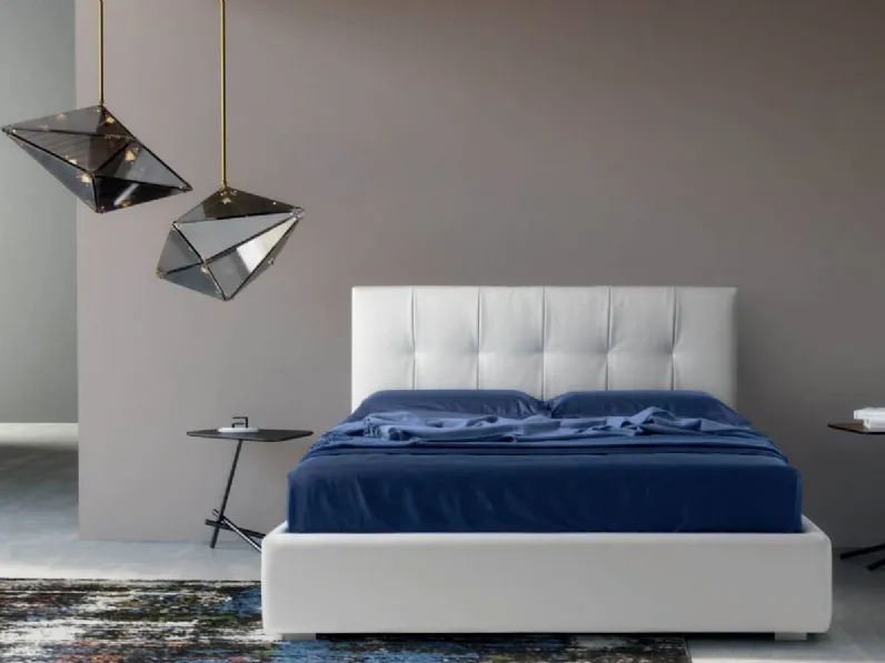 Letto moderno con contenitore Positive Samoa a prezzo ribassato