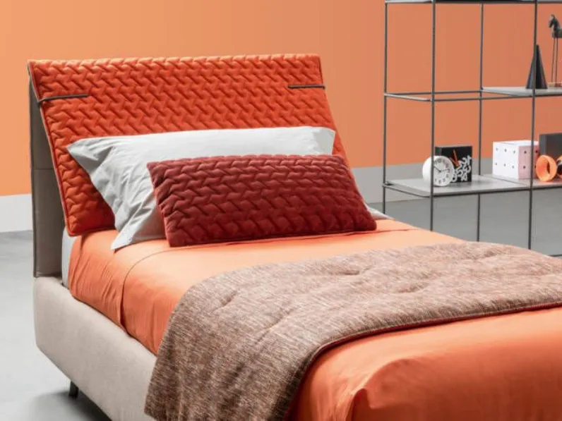 Letto moderno con contenitore Spin Samoa a prezzo ribassato