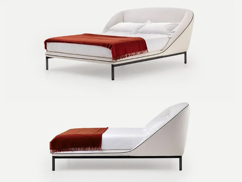 Letto moderno con gambe Domenica Pianca a prezzo ribassato