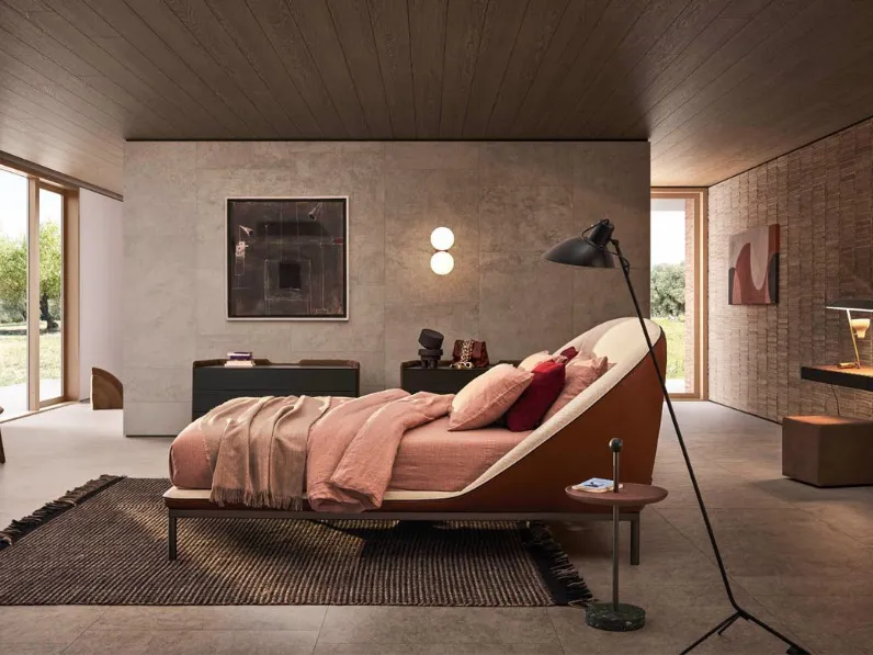 Letto matrimoniale moderno Domenica Pianca a prezzo scontato