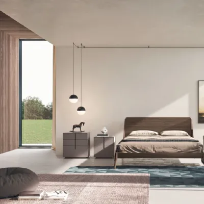 Letto matrimoniale moderno * miranda Orme a prezzo ribassato