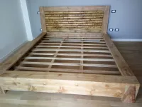 Letto moderno con giroletto Etnico rumba teak Outlet etnico a prezzo ribassato