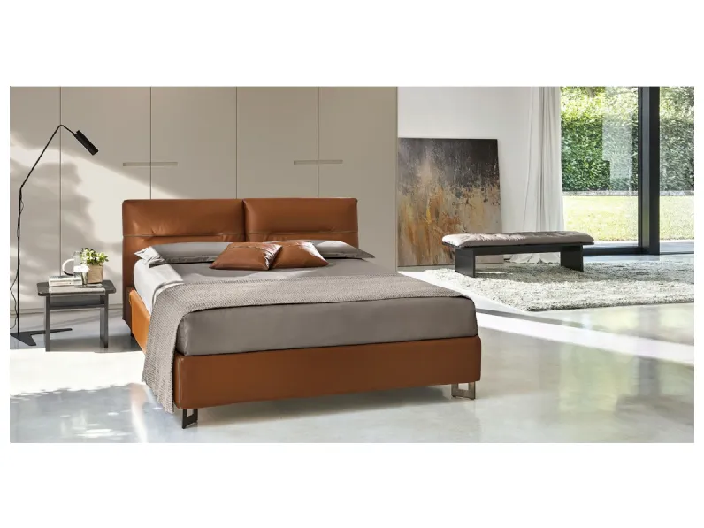 Letto moderno con giroletto Iride * Rosini a prezzo ribassato