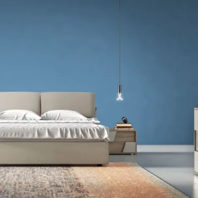 Letto moderno con giroletto Light13 Orme a prezzo ribassato