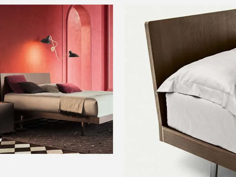 Letto matrimoniale con piedini Alfa Pedini a prezzo scontato