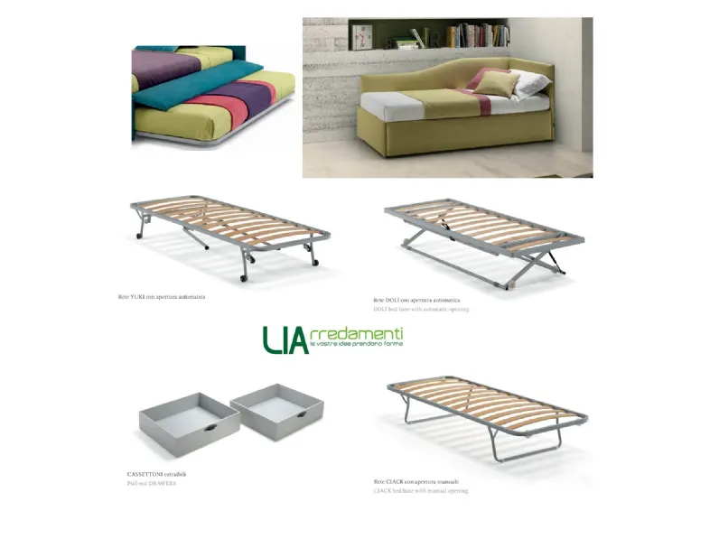 Letto singolo moderno Enjoy twice Samoa a prezzo ribassato