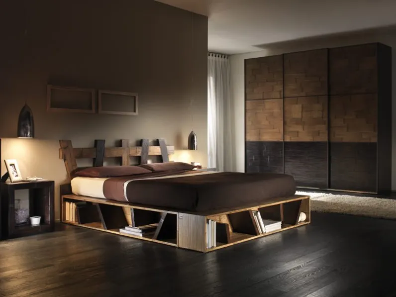 LETTO MODERNO GEOMETRICO IN CRASH BAMBU'