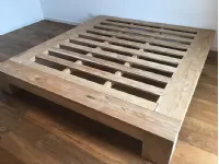 Letto in legno con giroletto Giroletto slat teak masselloArtigianalea prezzo scontato