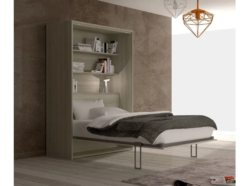 Letto moderno Letto a scomparsa piazza e mezzo verticale spazio prof. 62 Artigianale con un ribasso esclusivo