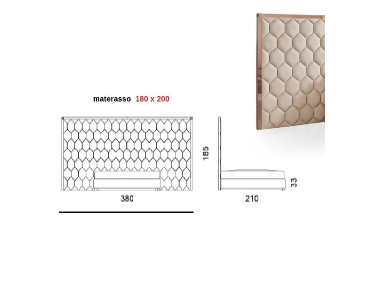 Letto king size Letto luxury con testata maxi  Md work con uno sconto IMPERDIBILE