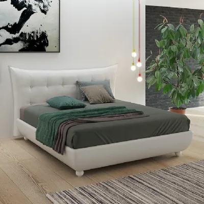 Letto moderno Letto mod.snow di giessegi con contenitore scontato del 50% Giessegi con un ribasso del 50%