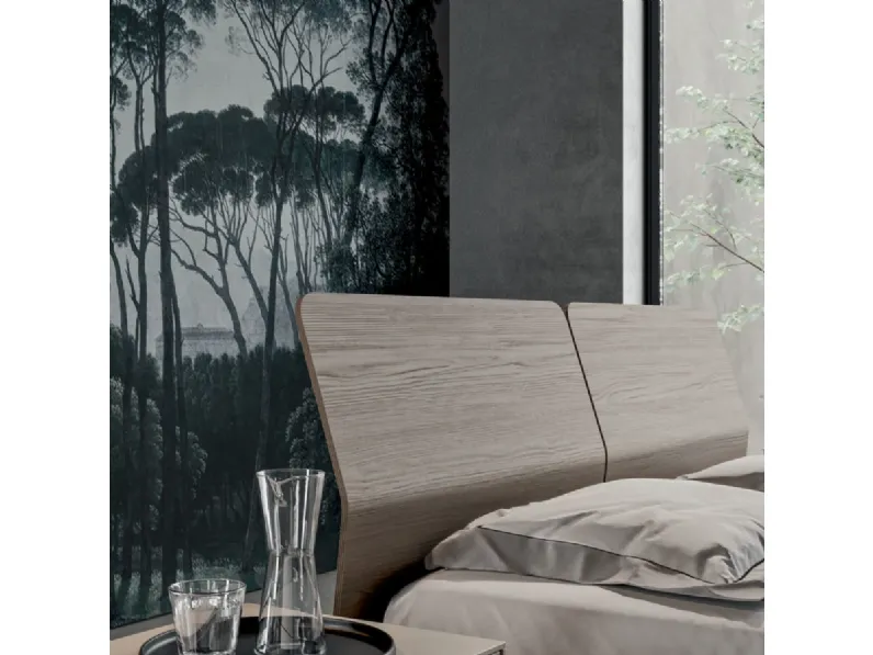 Letto moderno in legno laccato Mottes selection in OFFERTA OUTLET