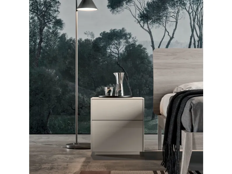 Letto moderno in legno laccato Mottes selection in OFFERTA OUTLET