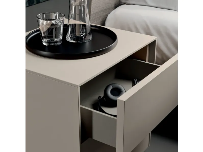 Letto moderno in legno laccato Mottes selection in OFFERTA OUTLET