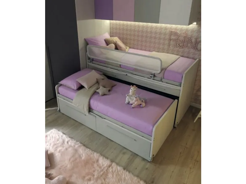 Letto moderno Letto multifunzionale elsa, 2 posti letto con scrivania e cassetti Collezione esclusiva con un ribasso esclusivo