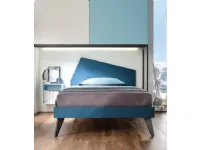 Letto moderno Letto ragazzi una piazza e mezza, finitura blu navy Collezione esclusiva con uno sconto esclusivo