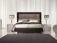 Letto matrimoniale moderno Letto scamosciato  Md work a prezzo scontato