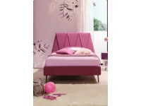 Letto moderno Letto singolo imbottito in tessuto amarena Collezione esclusiva con un ribasso esclusivo