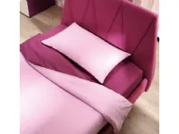 Letto moderno Letto singolo imbottito in tessuto amarena Collezione esclusiva con un ribasso esclusivo