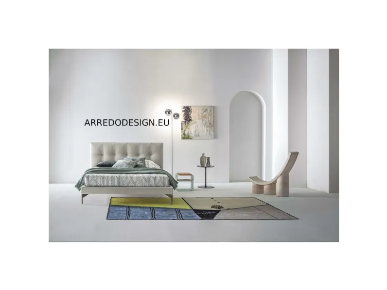 Letto matrimoniale Max capitonne basso Twils con un ribasso IMPERDIBILE