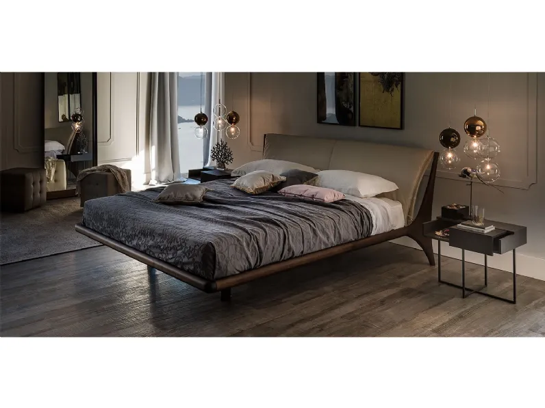 Letto matrimoniale con giroletto Nelson Cattelan italia a prezzo scontato