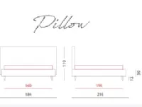 Letto moderno Pillow - artigiana letti Artigianale con un ribasso esclusivo