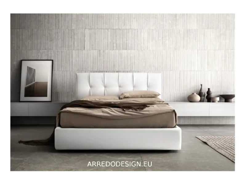 Letto matrimoniale moderno Positive Samoa a prezzo ribassato