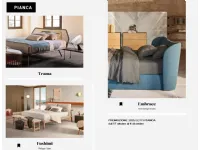 Letto matrimoniale con piedini Promoletti Pianca a prezzo ribassato