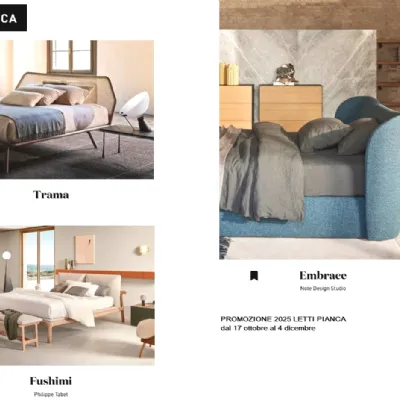 Letto moderno Promoletti Pianca scontato 30%