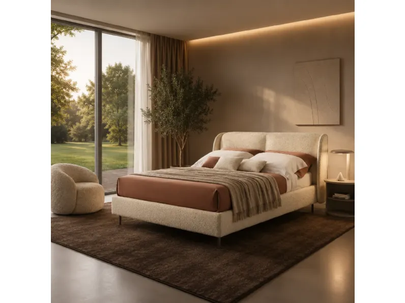 Letto moderno con contenitore Respiro Artigianale a prezzo ribassato