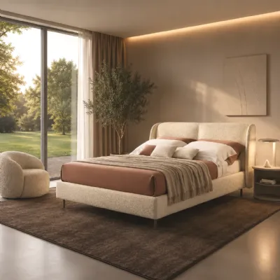 Letto moderno con contenitore Respiro Artigianale a prezzo ribassato