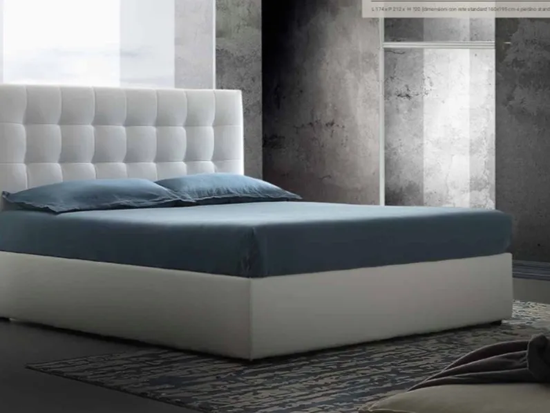 Letto moderno Saona Artigianale scontato 50%